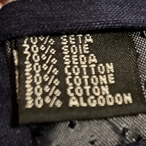 NWOT YSL Saint Laurent Navy & Silver Stripe Silk Blend Business Formal Neck Tie - Picture 6 of 7